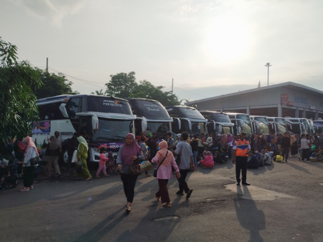 Ribuan Penumpang Balik Gratis dari Kemenhub Diberangkatkan dari Tirtonadi