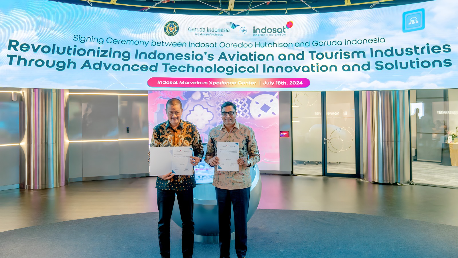 Indosat dan Garuda Indonesia Kolaborasi Teknologi