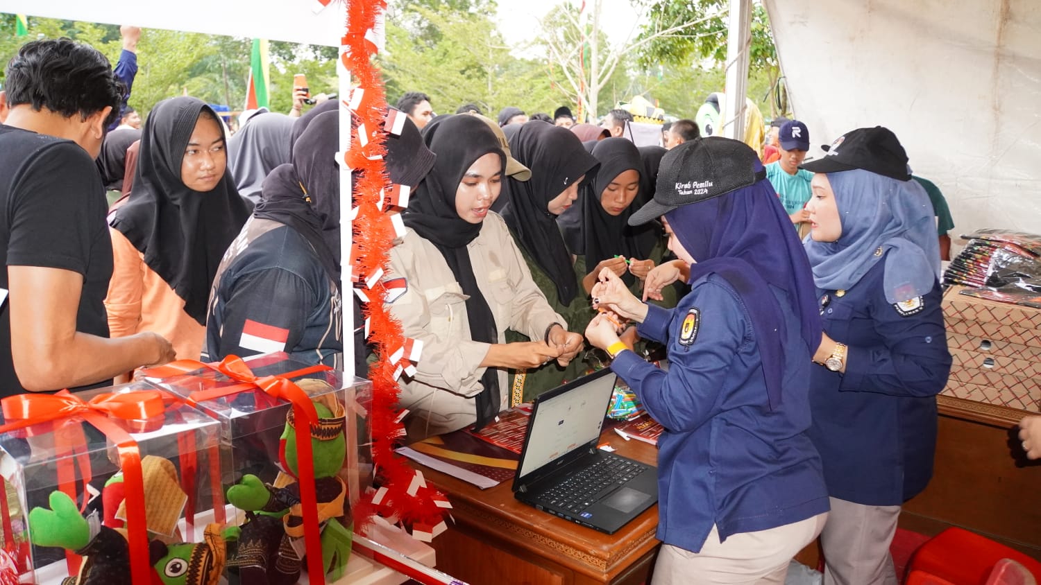 KPU Riau menyosialisasi pendidikan pemilih kepada pemilih muda peserta Raimuna Daerah Gerakan Pramuka se- Provinsi Riau