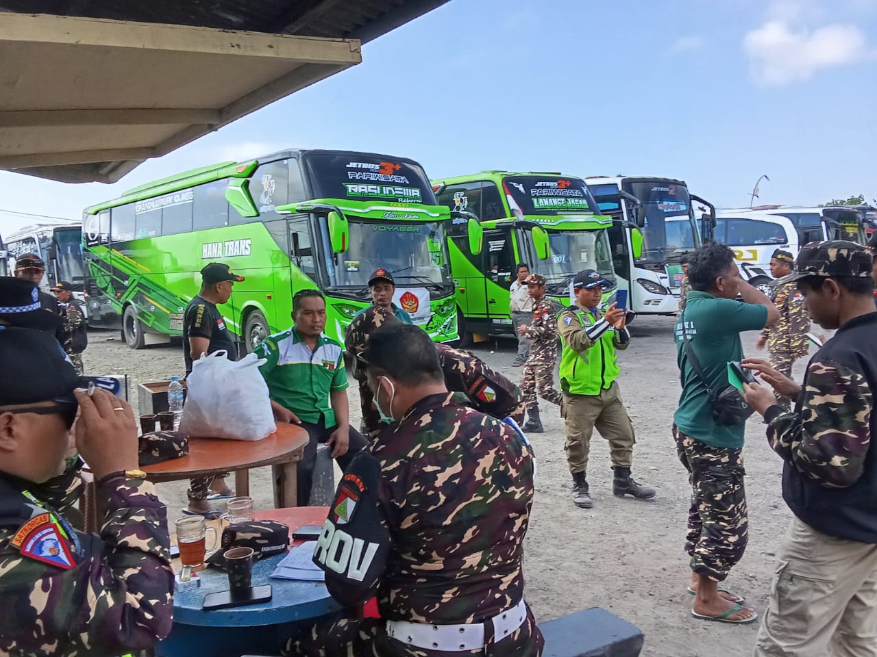 Ribuan Banser NU Mulai Berdatangan ke Bali untuk  Apel Kesetiaan