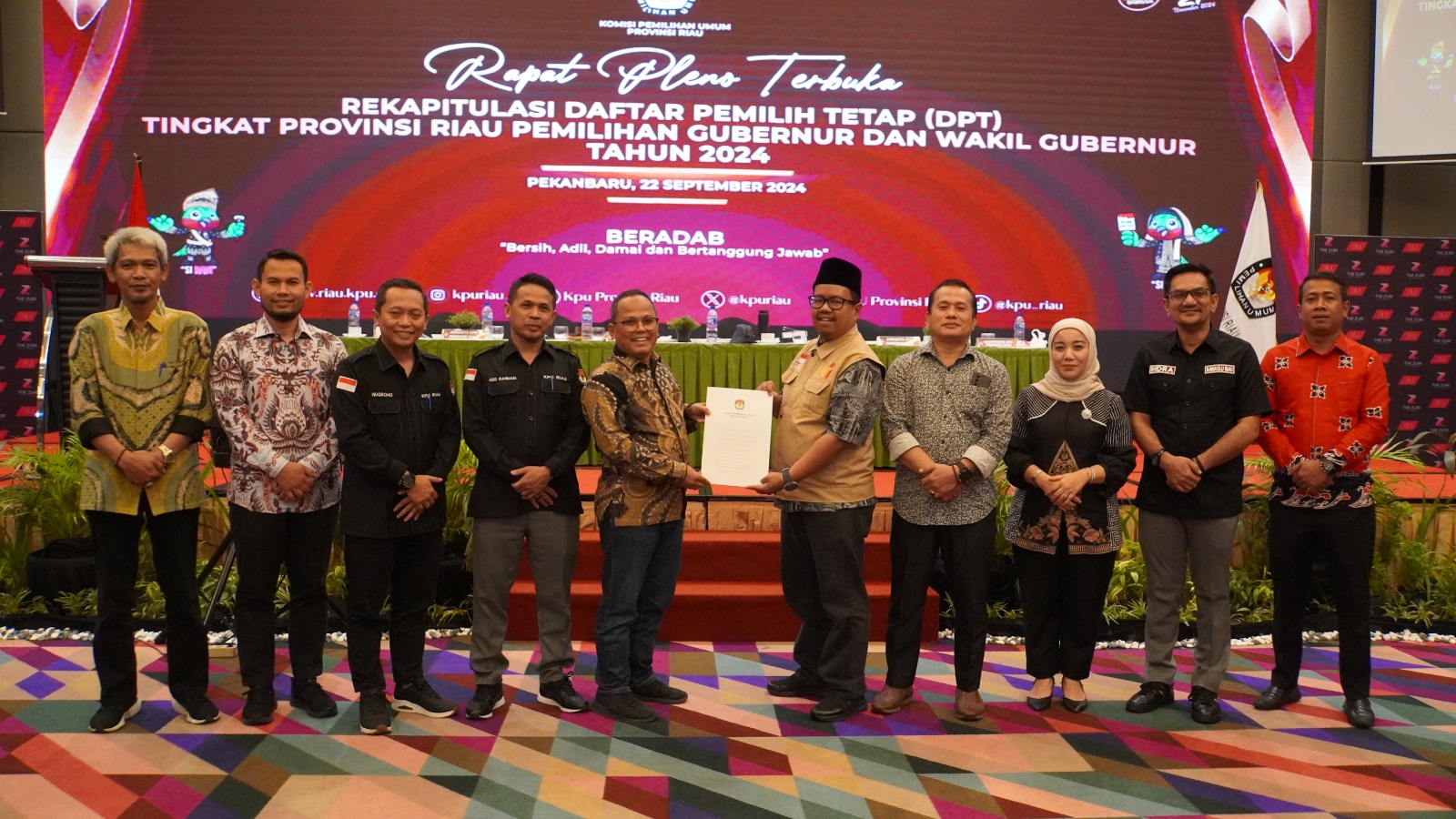 KPU Riau Resmi Tetapkan DPT Pilkada 4.827.022 Pemilih