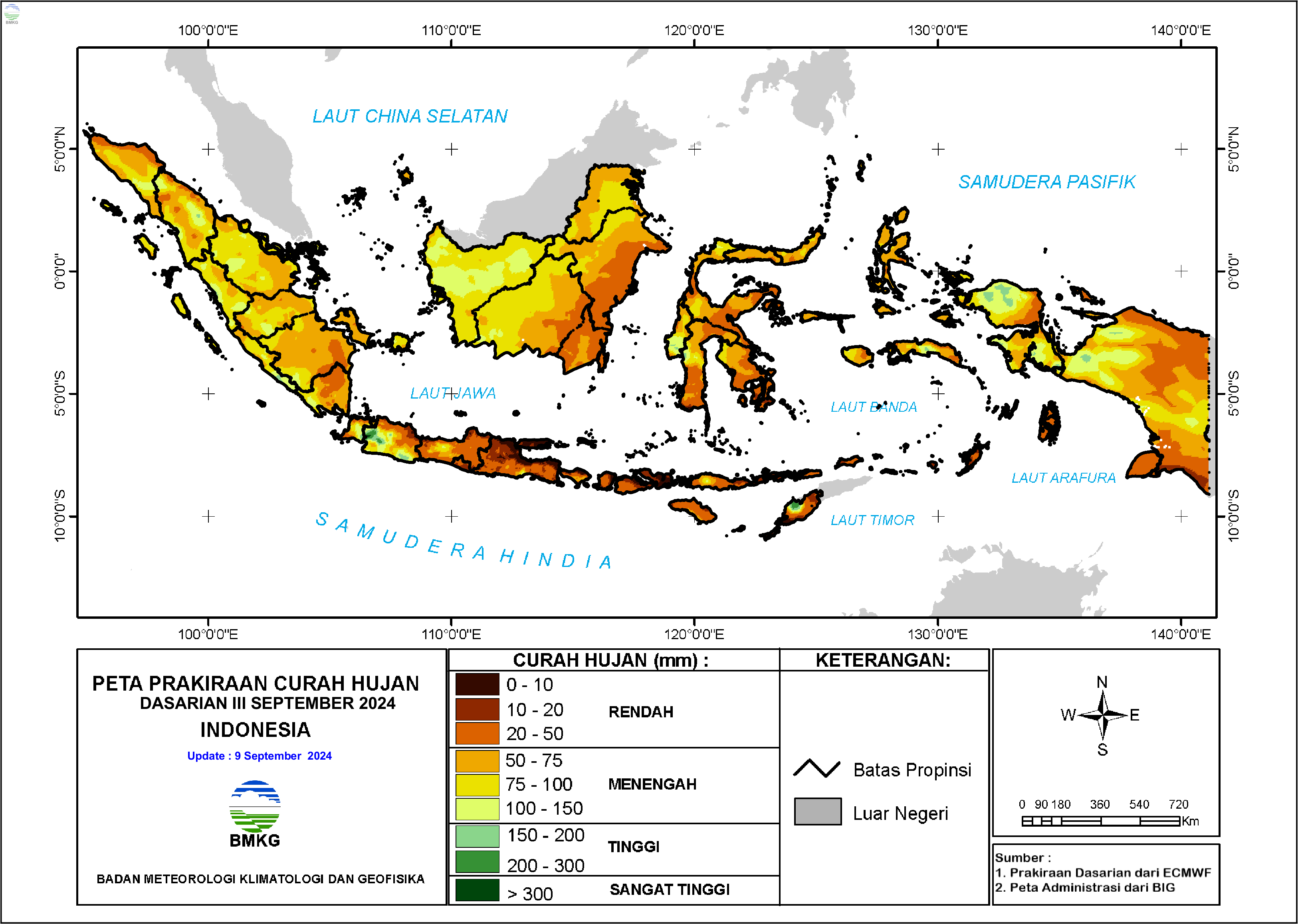 Dalam Sepekan Wilayah Indonesia Diprediksi Hujan