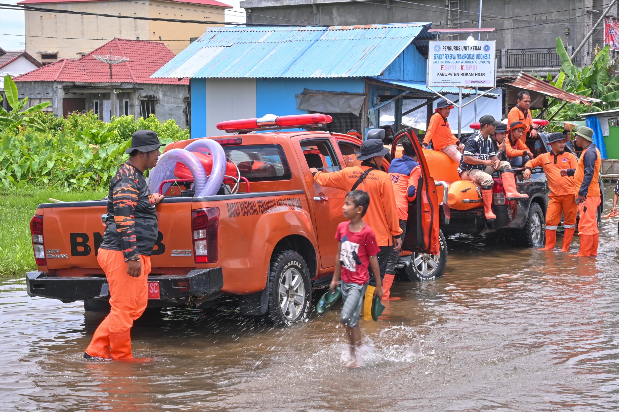 Banjir Rendam Bangko Rokan Hilir, 4.300 KK Terdampak