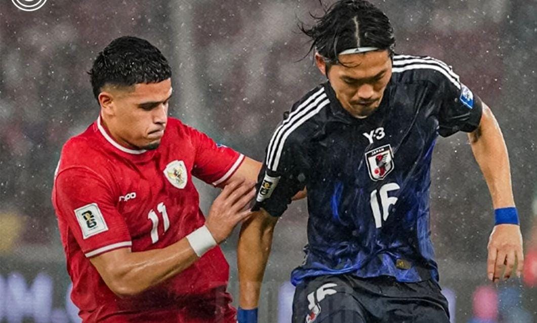 TIM nasional Indonesia harus mengakui keunggulan Jepang 0-4 pada matchday kelima Grup C ronde ketiga Kualifikasi Piala Dunia 2026 di SUGBK