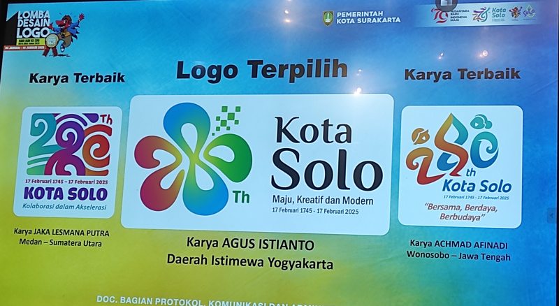 Desainer Asal Jogja Menangi Sayembara Logo HUT ke-280 Kota Solo