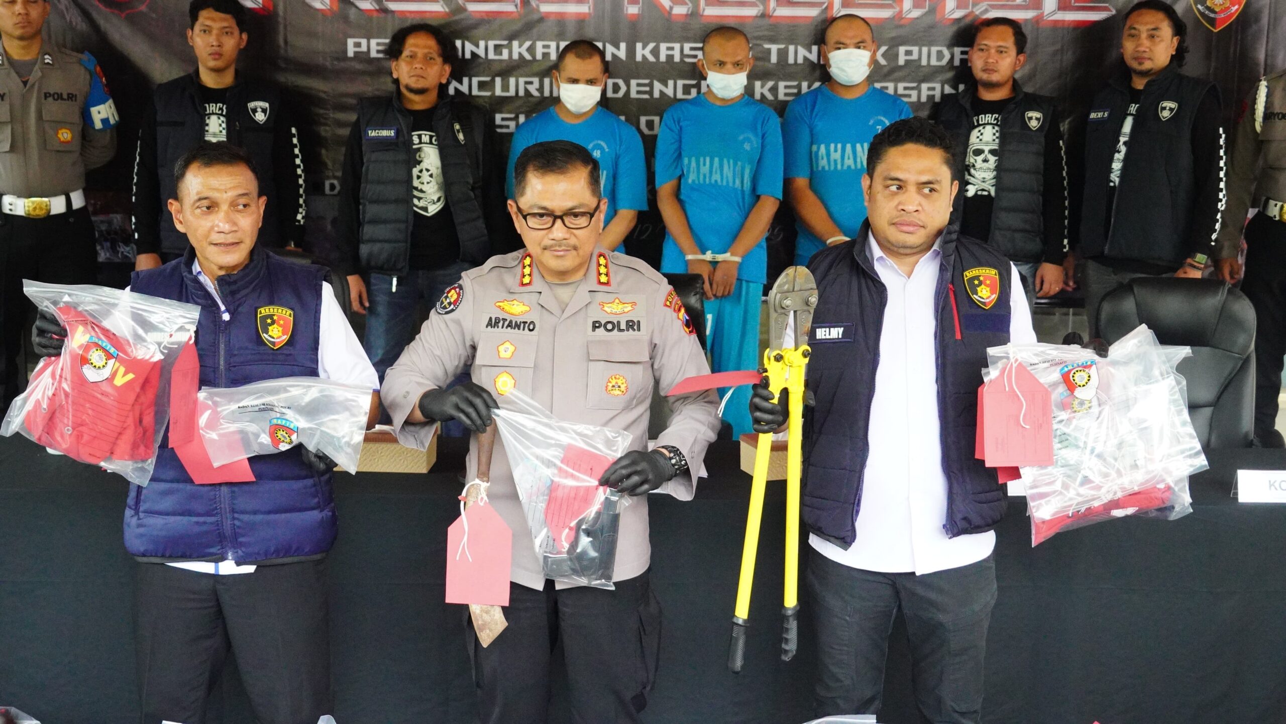 Ditreskrimum Polda Jawa Tengah Tangkap Tiga Perampok di Pati