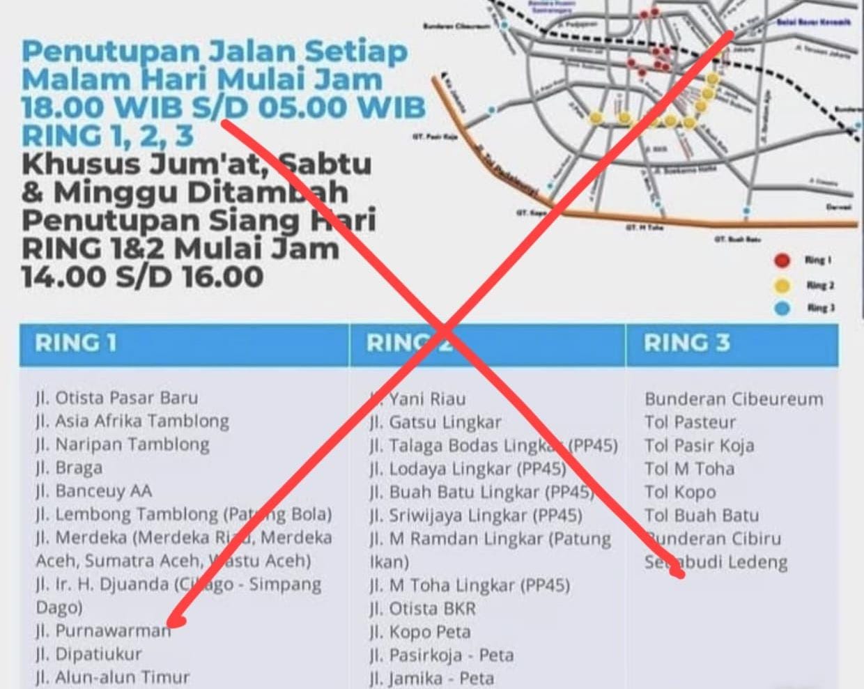 Pemkot Bandung Pastikan Info Penutupan Jalan Hoaks