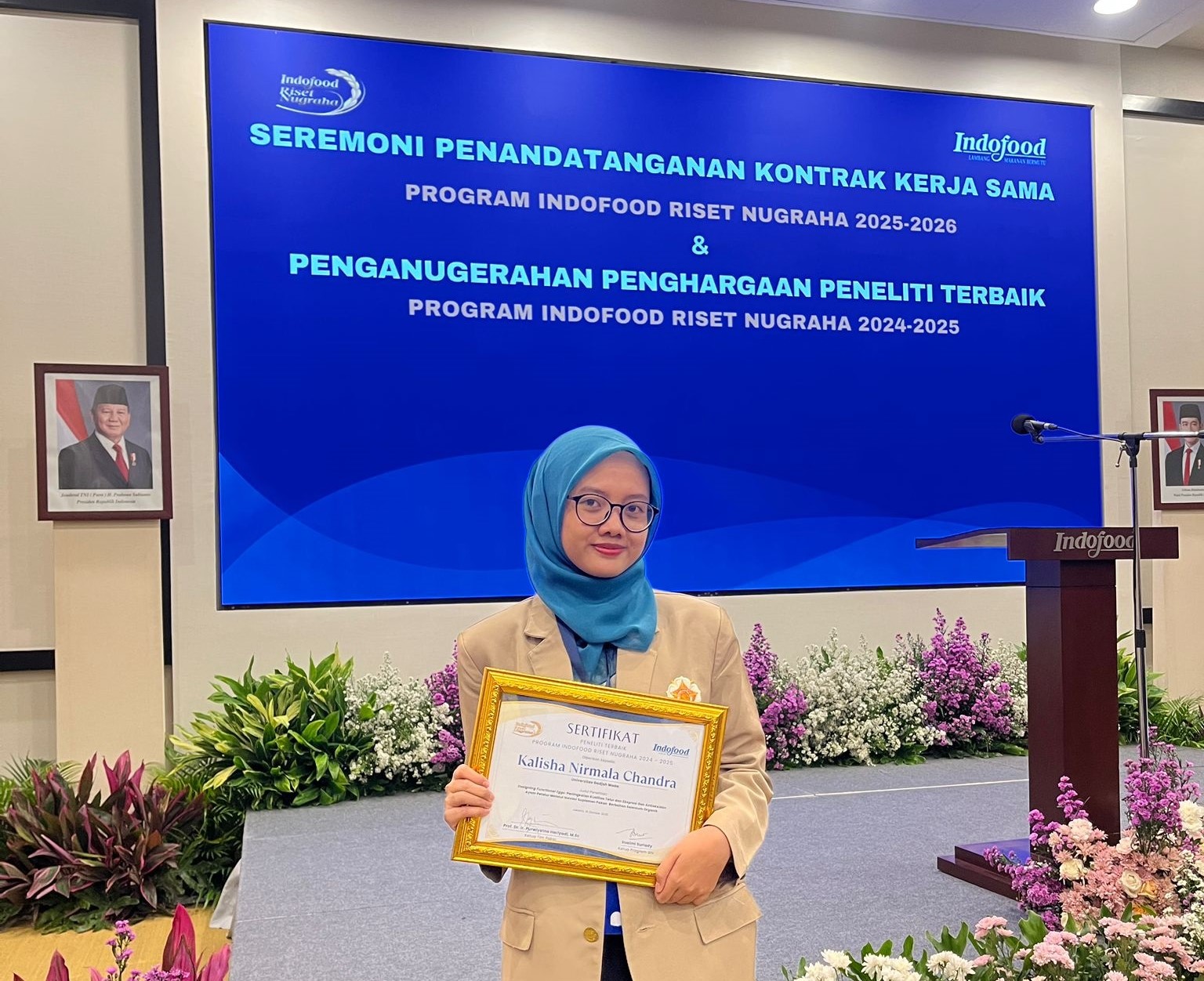 Kalisha Nirmala, Peneliti Terbaik Indofood Riset Nugraha