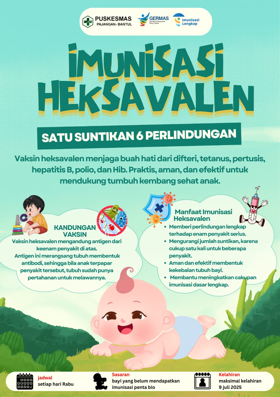 Vaksin Heksavalen Mulai Diperluas,Target Nasional 2026