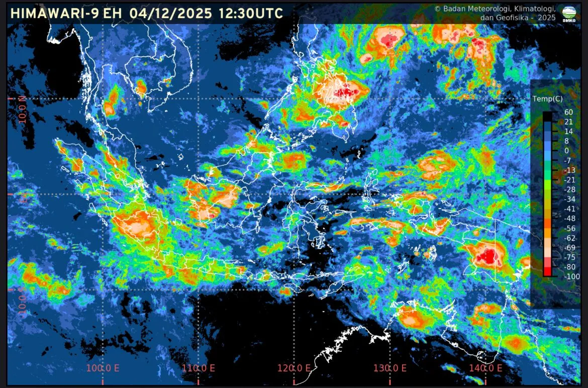 peningkatan hujan akan terjadi selama sepekan