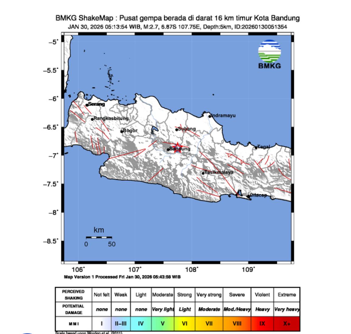 Gempa M2,7 Guncang Bandung, BPBD Lakukan Mitigasi Cepat