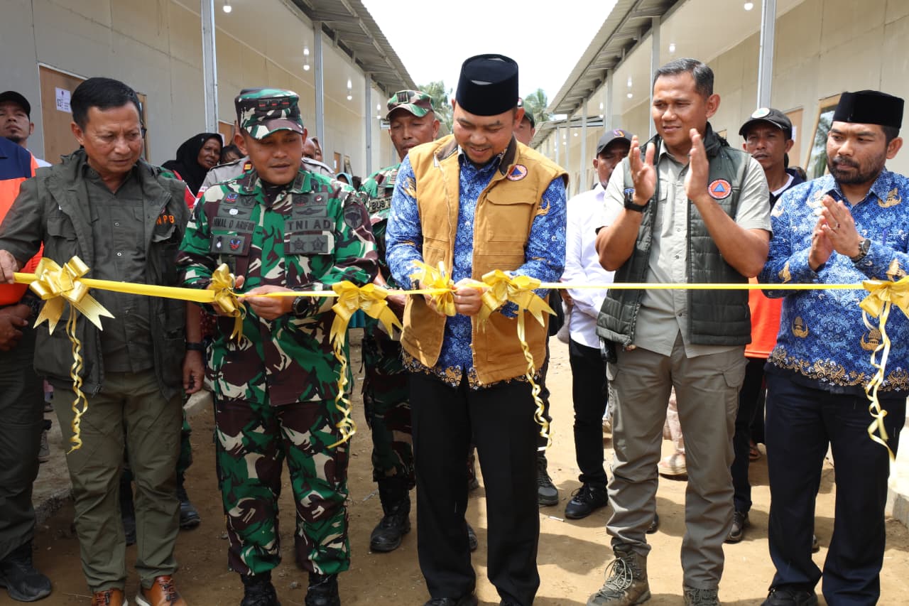 target huntara selesai di aceh, sumut dan sumbar sebelum ramadan