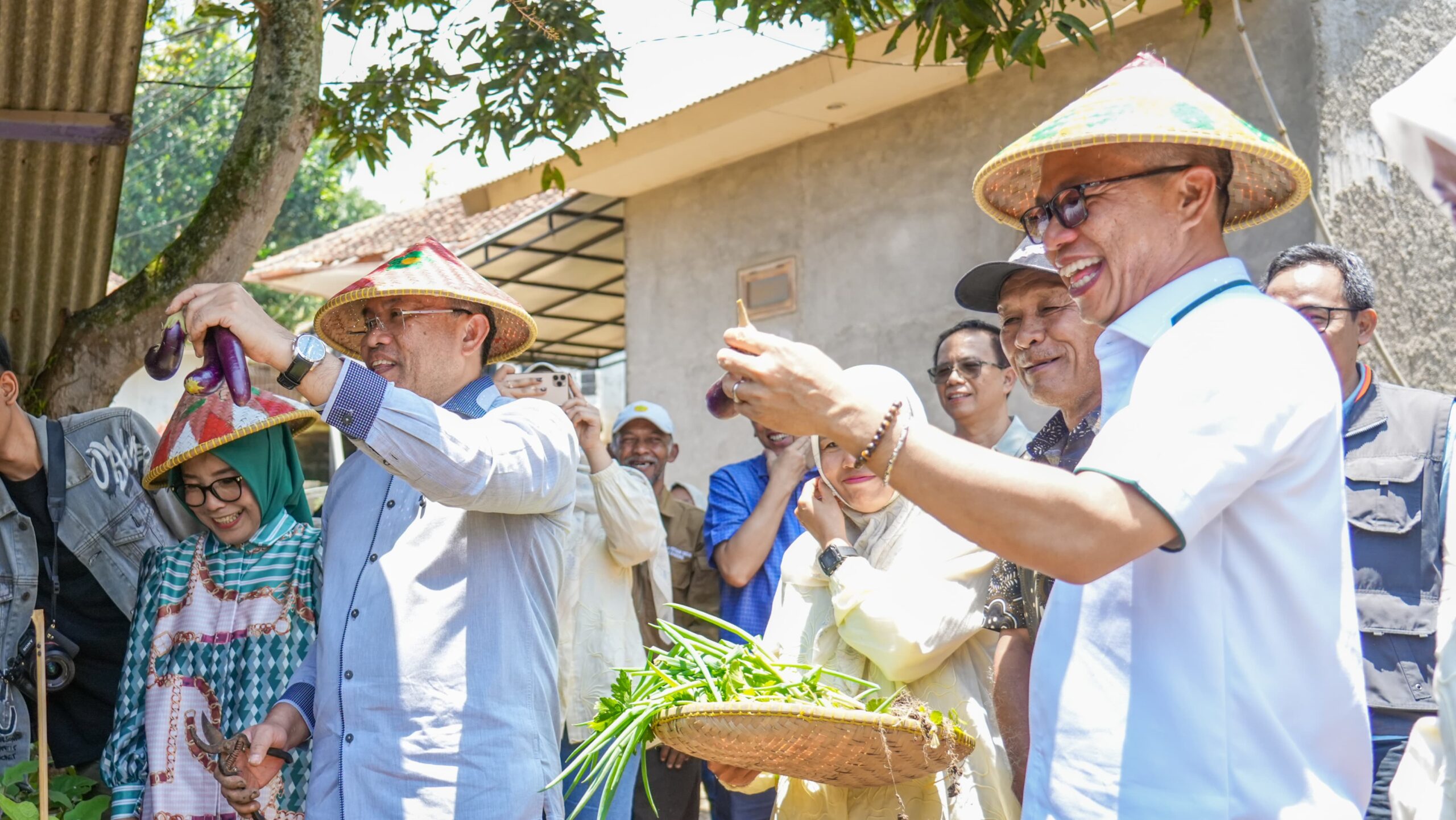 Bupati Bandung dan Wakil BGM Panen Perdana Program Gertaman