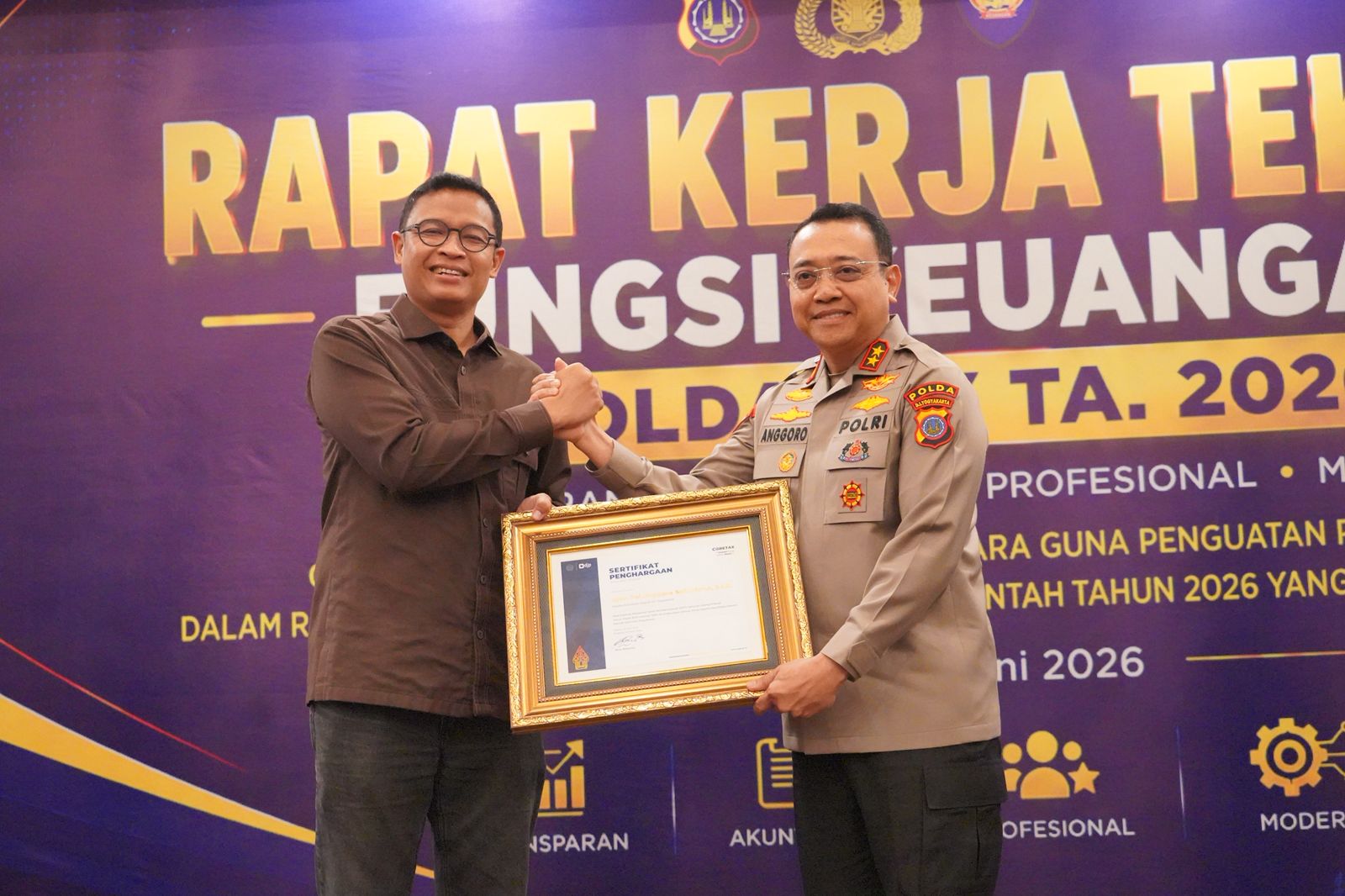 Polda DIY Sabet Penghargaan di Rakernis Keuangan 2026