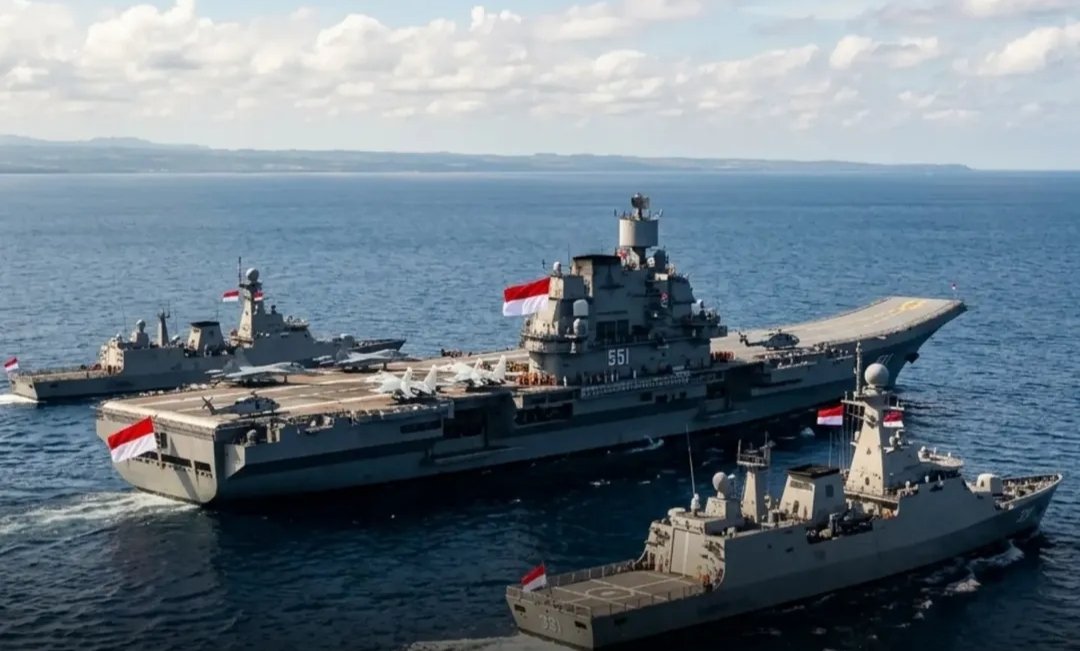TNI AL Siap Kawal Kapal Induk Garibaldi saat Masuk ALKI I