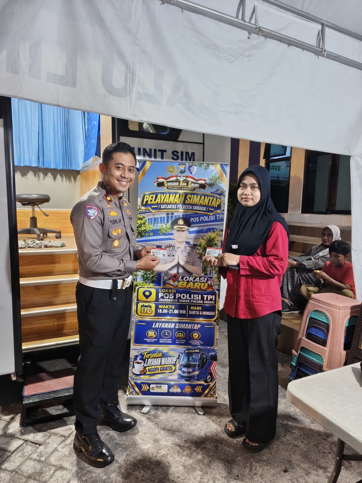Satlantas Polresta Sidoarjo Buka Layanan SIMANTAP Malam Minggu di TPI